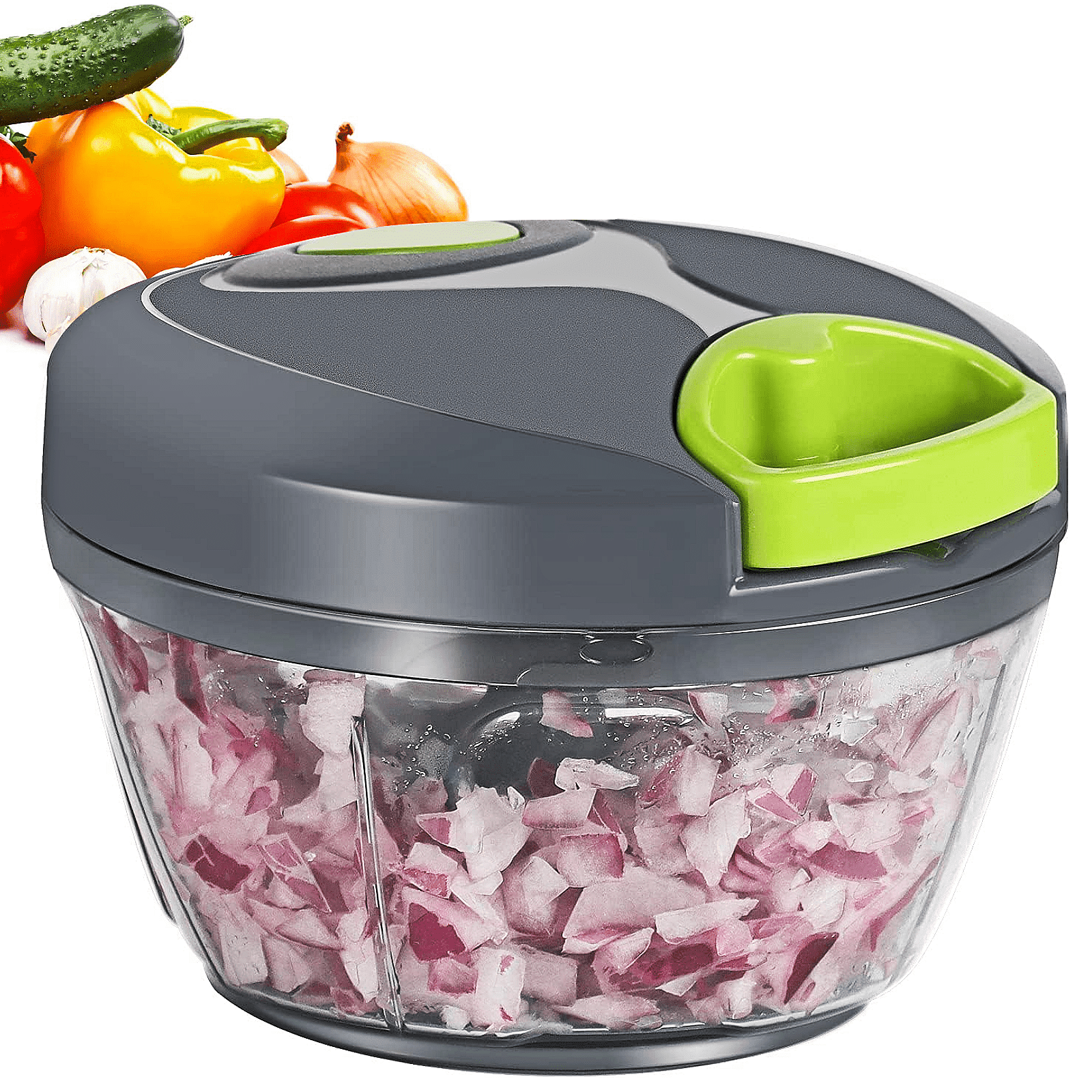 Cambom Manual Food Chopper Vegetable Cutter, Hand String Vegetable Chopper Onions Cutter for Vegetable Fruits Nuts BP...