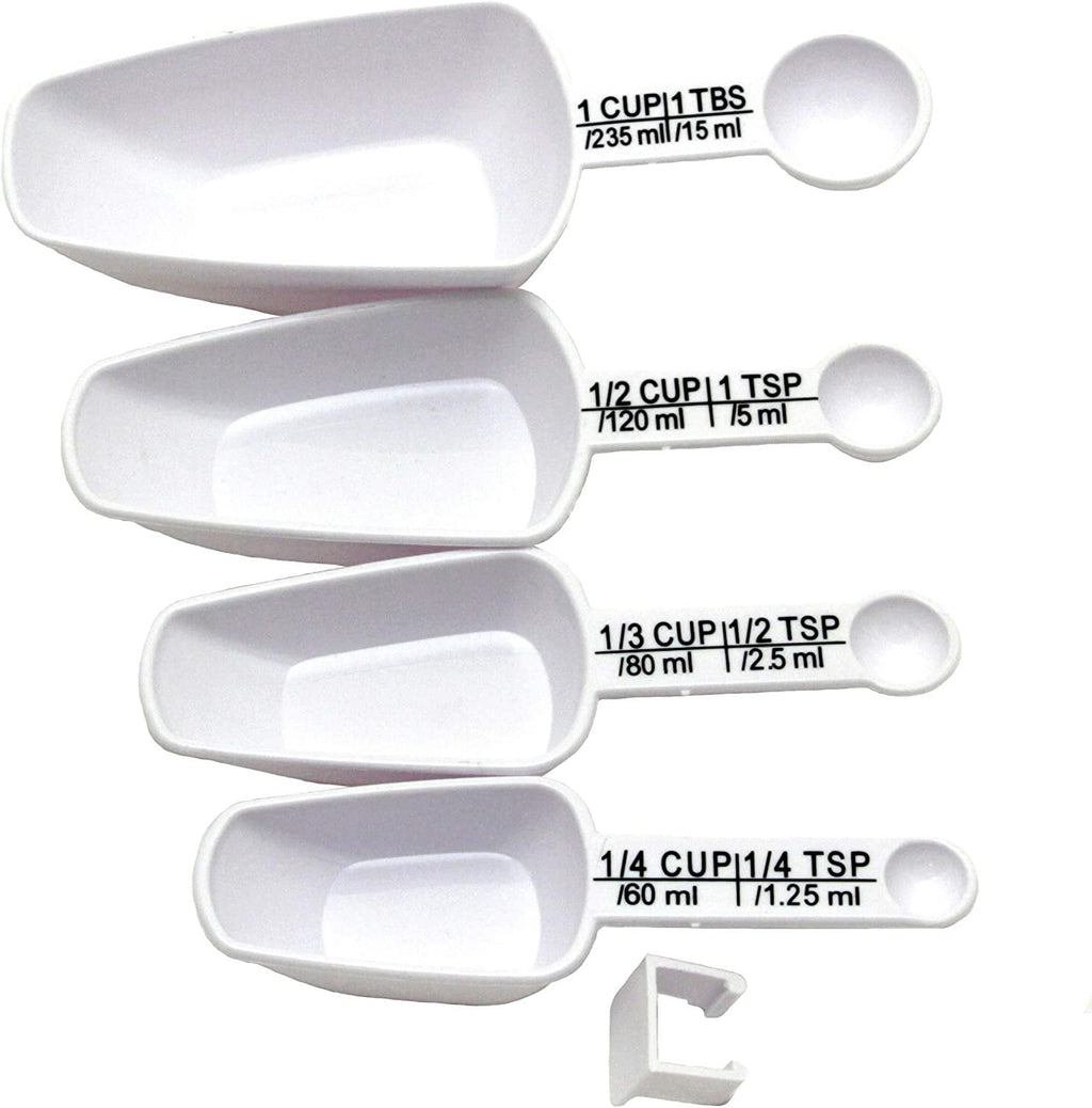 Chef Craft 4pc Nesting Measuring Scoop & Spoon Combo Set - Measure 1/4 tsp to 1 Cup - Image 3