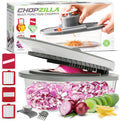 Chopzilla Mandoline Slicer Vegetable Chopper Cheese Grater Kitchen Food Dicer Veggie Potato Cutter 4 Blades Gray