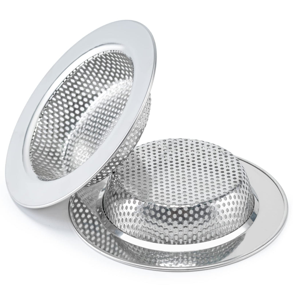 Dihmpor 2 Pcs Sink Strainer for Most Kitchen Sink Drain Basket, Upgraded Double-Layer Safe Design Kitchen Sink Strain...