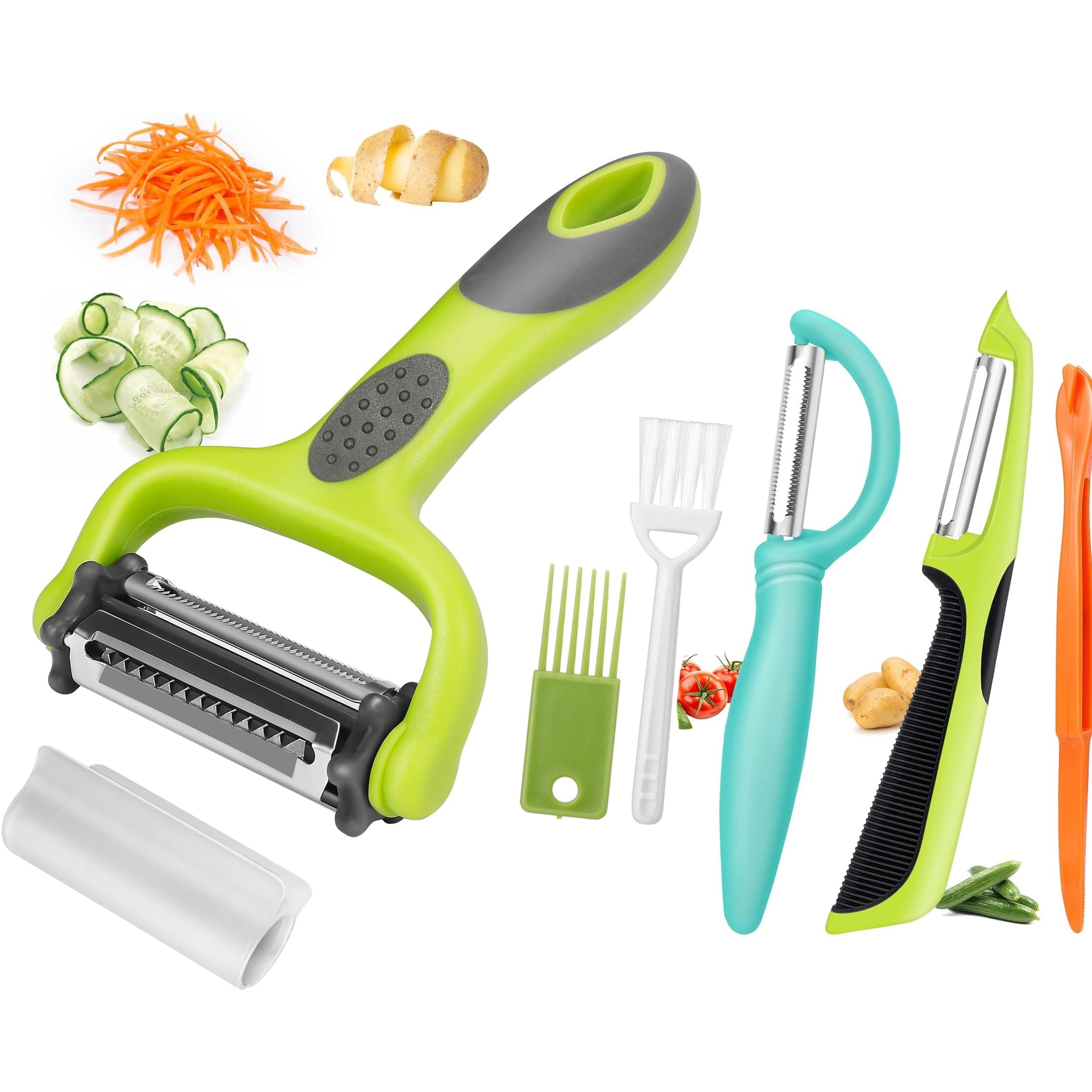 Potato Vegetable Peeler For Kitchen, Julienne Peeler, I And Y Potato Peelers For Apple Fruit Carrot Zucchini Cucumber...
