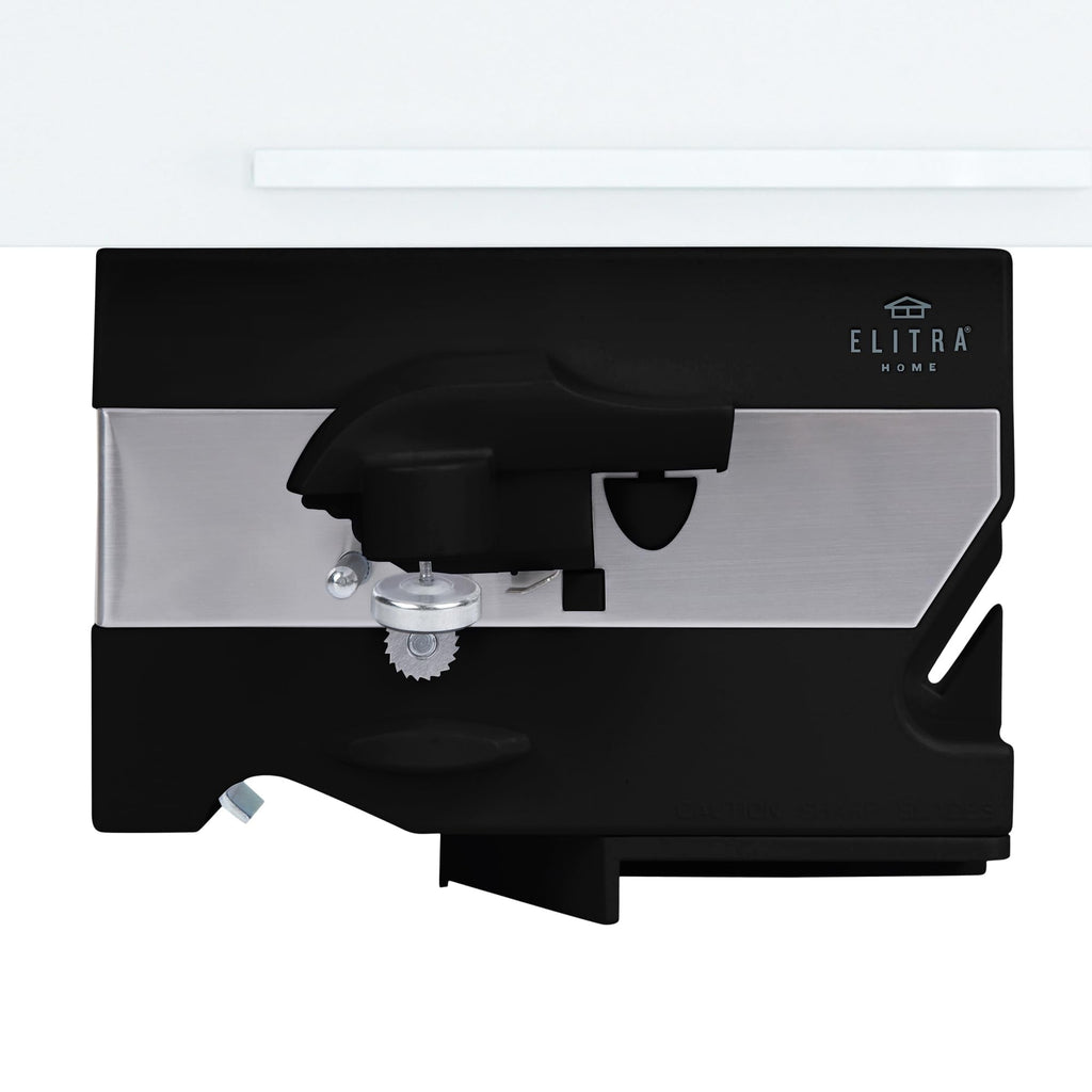Electric Can Opener - 4 in 1 Under the Cabinet Mounted Can Opener, Blade Sharpener, Bottle Opener, Jar Opener, Mounti...