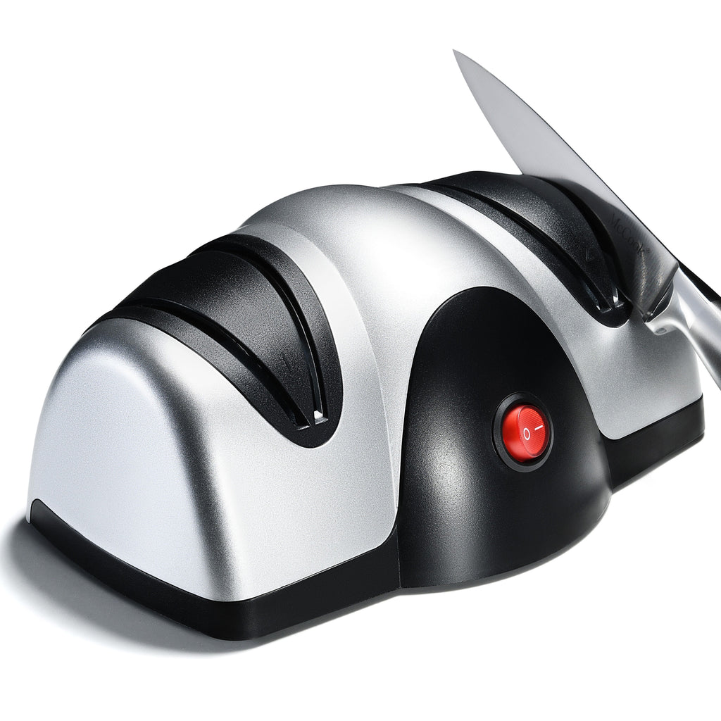 Electric Kitchen Knife Sharpener - Professional Knife Sharpener for Straight Edge Knives - 2 Stage Knife Sharpener wi...