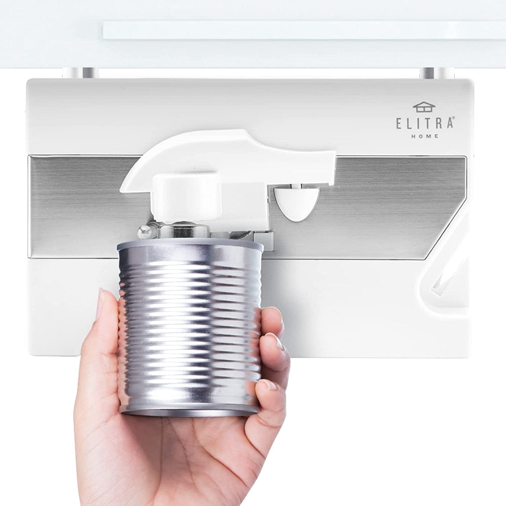 Elitra 3 in 1 Under the Cabinet Electric Can Opener, Blade Sharpener, Bottle Opener, Under The Counter Mount, For Lar...