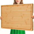 Empune 30 x 20 Extra Large Bamboo Cutting Board, Wooden Chopping Board for Kitchen, Stove Top Cover Large Charcuterie...