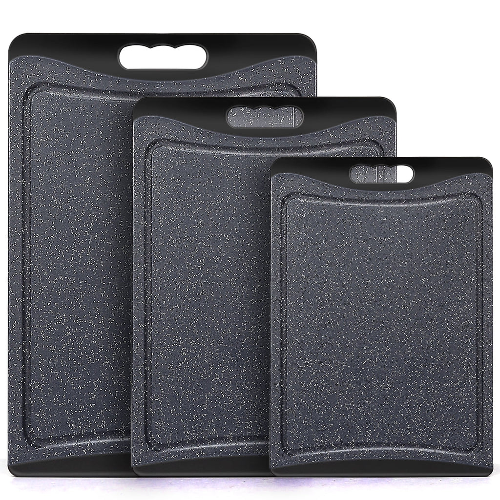 Extra Large Cutting Boards, AOKIWO Plastic Cutting Boards for Kitchen (Set of 3)Meat, Veggies Cutting Board Set Dishw...