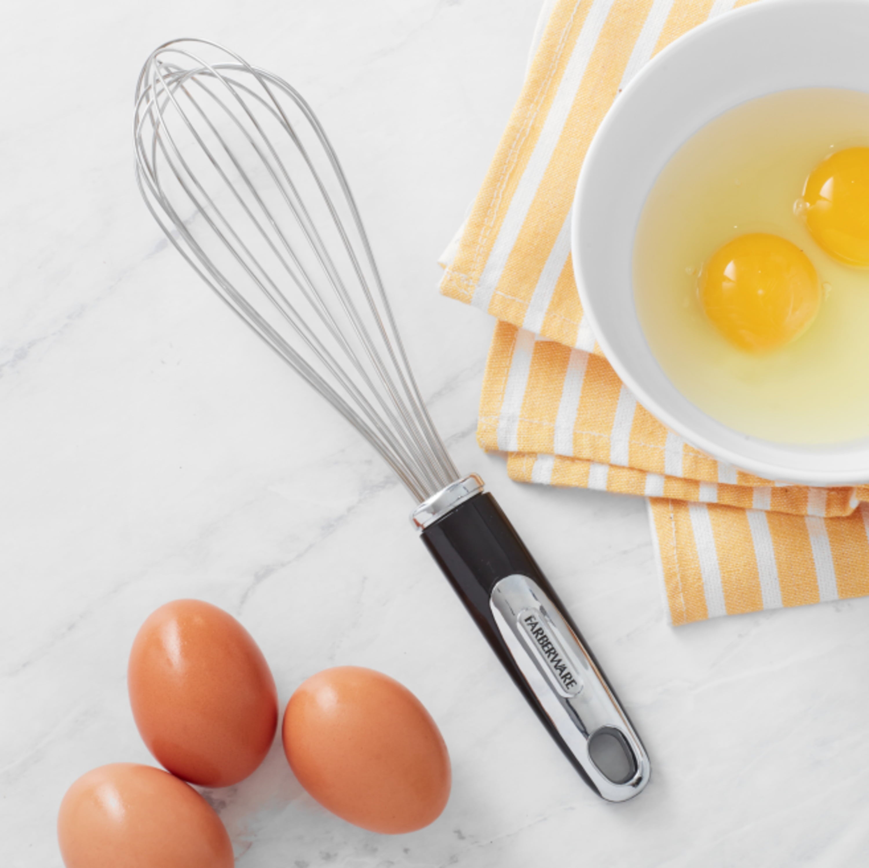 Professional Metal Whisk with Black Handle - Image 2