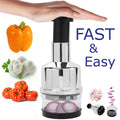 Food Chopper, Easy to Clean Manual Hand Vegetable Chopper Dicer, Onion Chopper for Veggies Garlic Salads