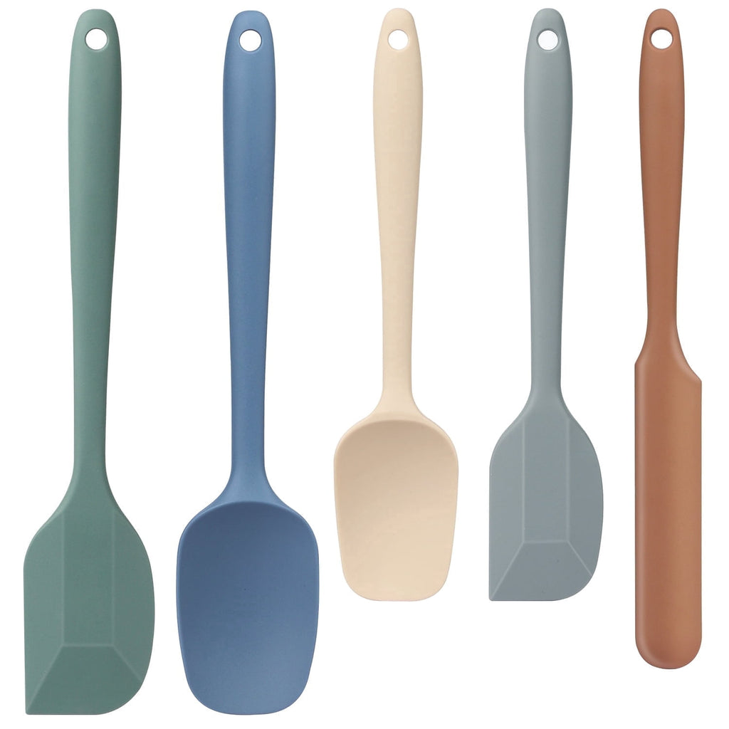 Food Grade Silicone Rubber Spatula Set, TAIMASI 5 Pcs Kithen Cooking Mixing Utensil Set, BPA-Free High Heat Resistant...