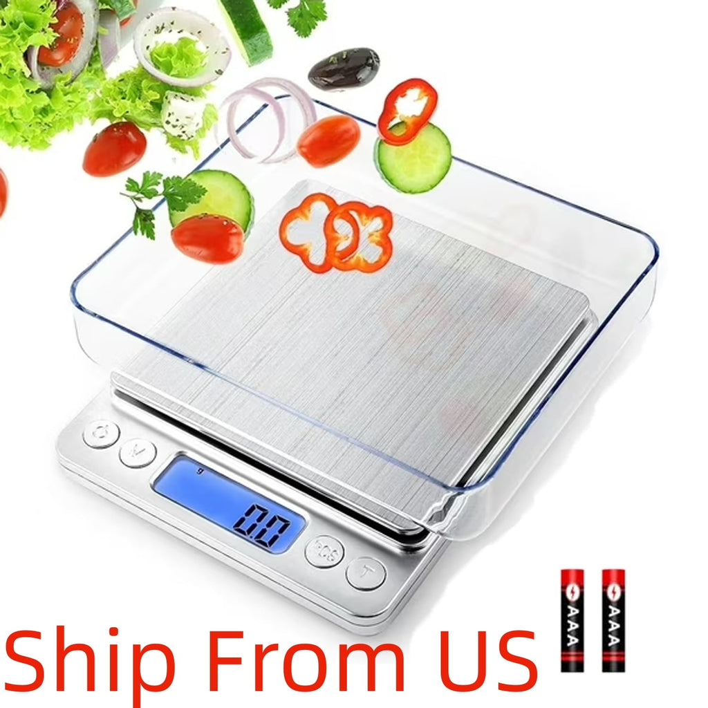Digital Kitchen Scale, Food Scale, 500g x 0.01g Gram Scale, Cooking Food Scale with LCD Display, Small Pocket Scale w...