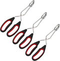 GIXUSIL Scissor 18/8(304) Stainless Steel Tongs With Plastic Silicone Kitchen Food Baking Bread Clamp BBQ Grilling Ba...