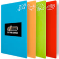 GORILLA GRIP Cutting Board Set of 4, Flexible, Durable Plastic Chopping Mats, 15x12, Multicolor