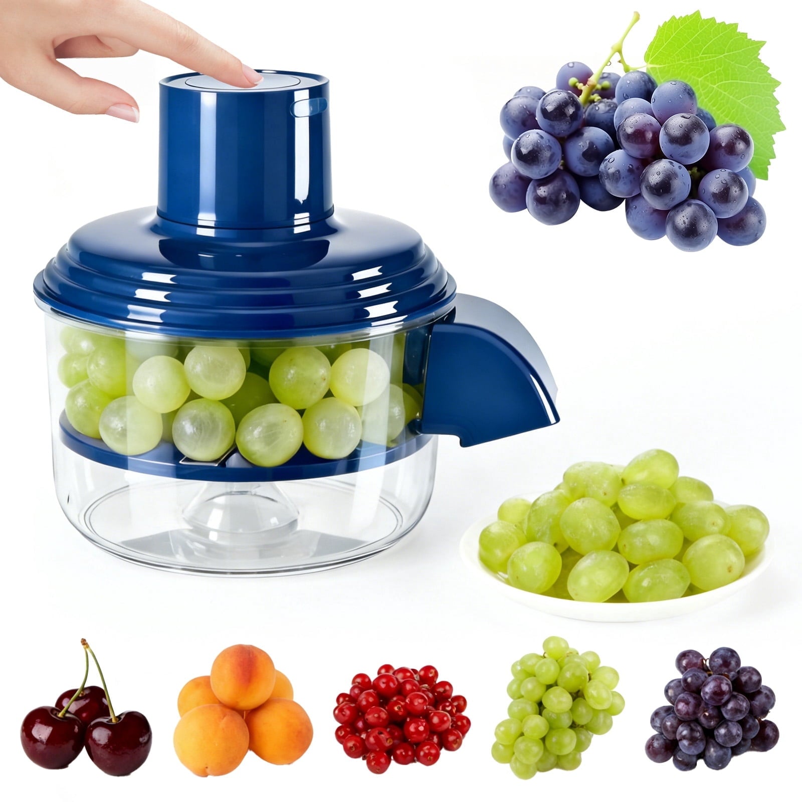 Electric Fruit Peeler Machine, Automatic Grape Peeler Machine, Garlic Peeler Skin Remover Tool for Small Fruits, Effo...