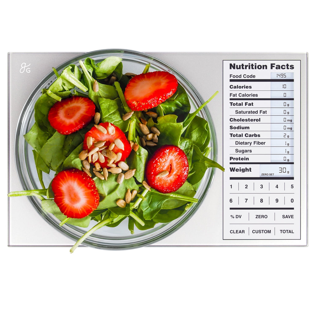 Greater Goods Digital Nutritional Food Scale, LCD Display , Calorie Meal Prep, Weight Loss, Silver