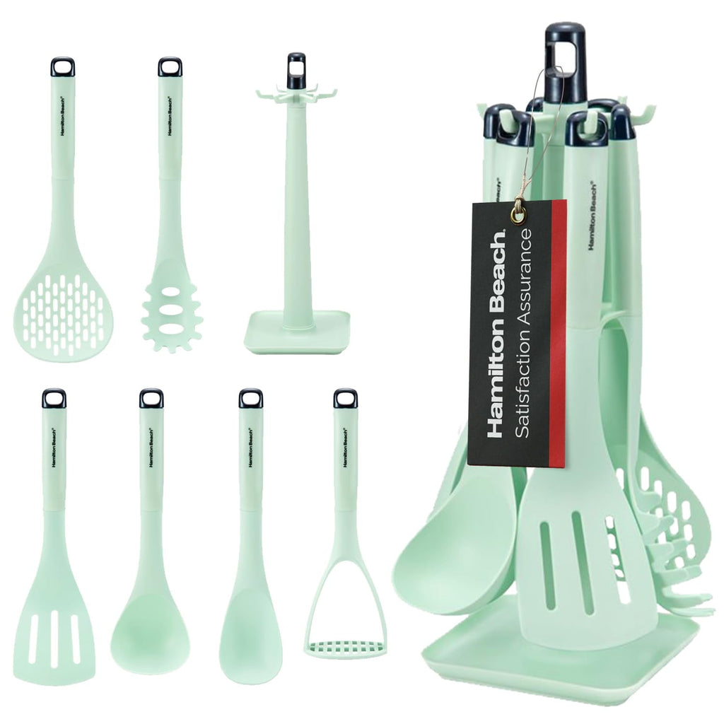 Nylon Kitchen Utensil Set 7 Piece | Cooking Utensil set Slotted turner, Ladle Skimmer, Pasta Server, Potato Masher, S...