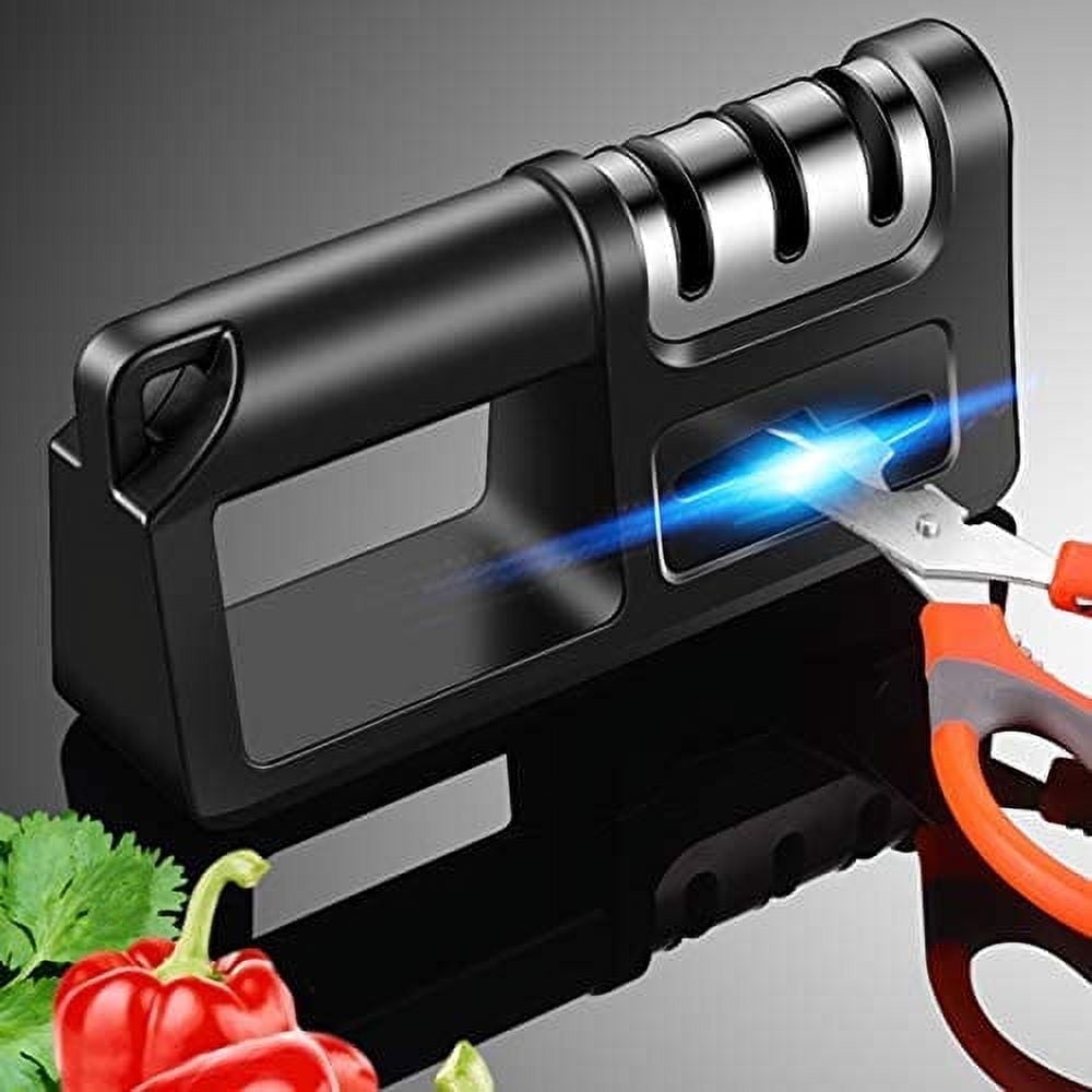 Hottest Knife Sharpener,4-in-1 Kitchen Chef Knife and Scissors Sharpener, Professional Diamond Rods Expertly Sharpen ...
