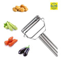 Julienne Peeler, Stainless Steel Vegetable Peeler, Double-Sided Blade Vegetable Julienne Cutter and Fruit Slicer, Dua...