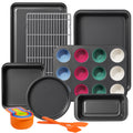 Kikcoin Bakeware Set, 22 Pcs Carbon Steel Non-Stick Baking Pan Set, Baking Sheet for Kitchen, Muffin Pan & Cookie She...