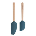 2-Piece Silicone Mixing Spatula and Scraper Set for Cooking, Agave