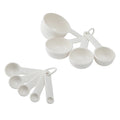 9-Piece Plastic Stackable Measuring Cup and Spoons Set for Cooking, Porcelain