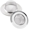 LotFancy 2 Kitchen Sink Strainer, 4.5 in Stainless Steel Mesh Drain Strainer, Silver