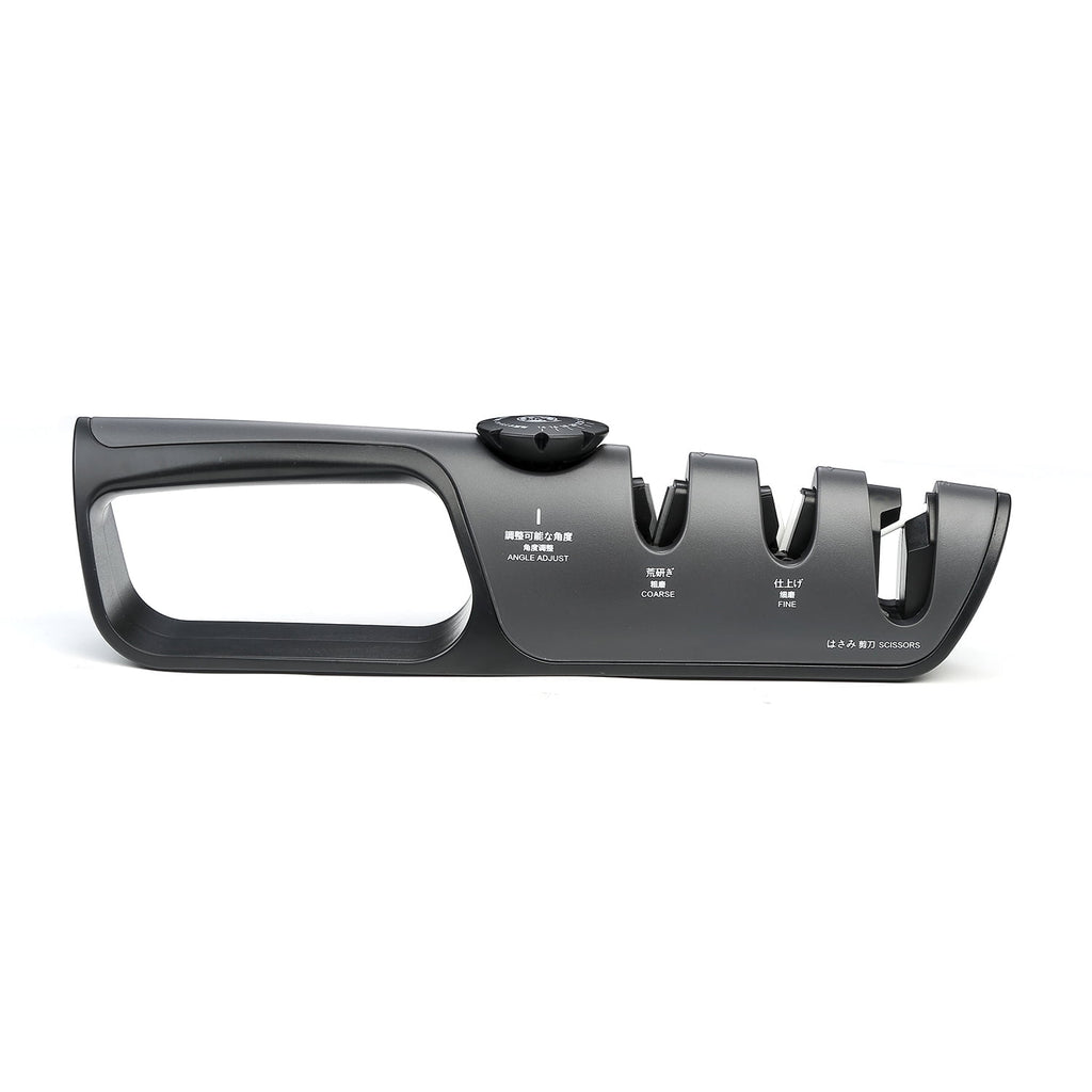 MITSUMOTO SAKARI Knife Sharpener, Japanese kitchen Knife Sharpener with Adjustable Angle Knob