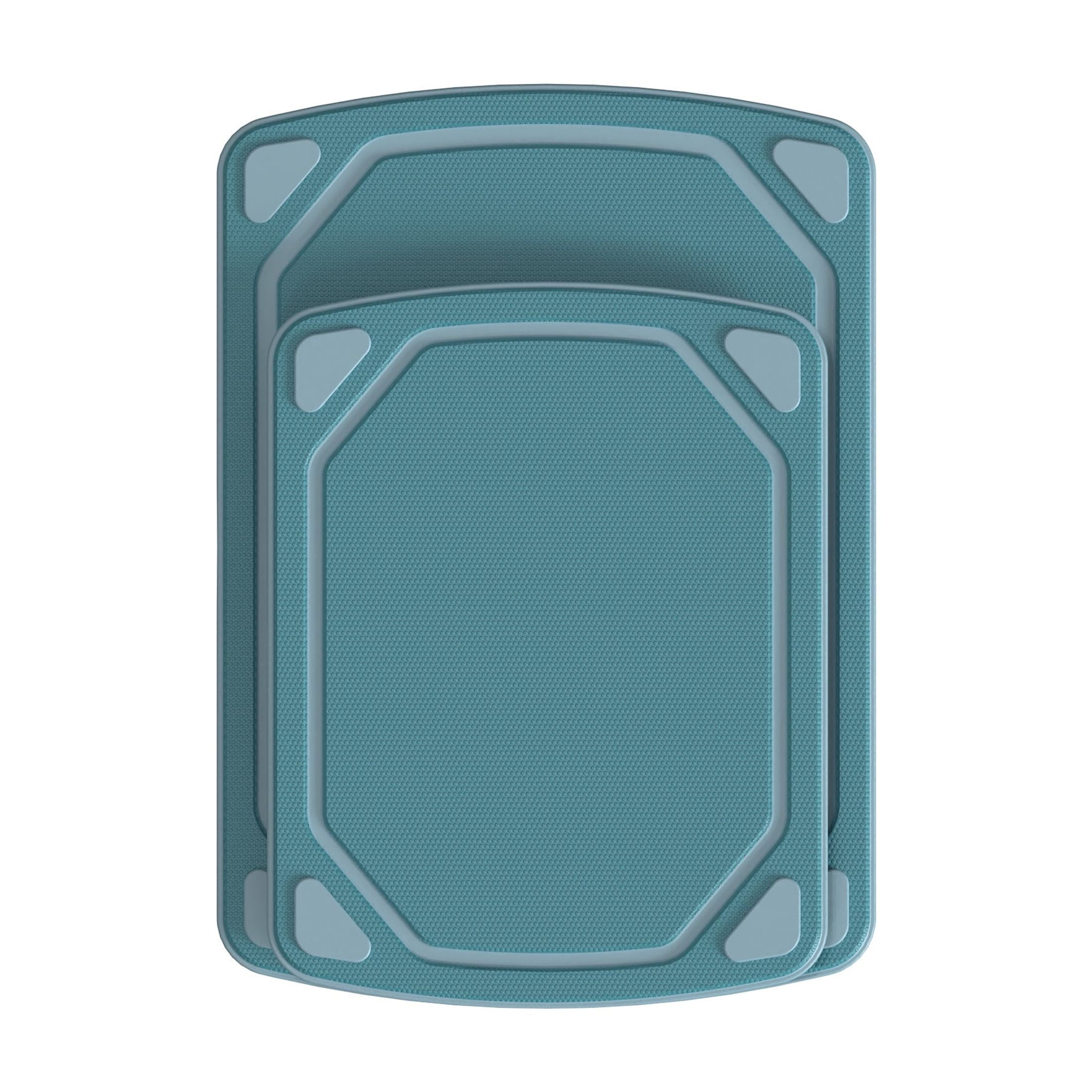 Mainstays 2 Pieces 8.5 x 11 and 10 x 14 Non-Slip Recycled Poly Cutting Board, Blue Color