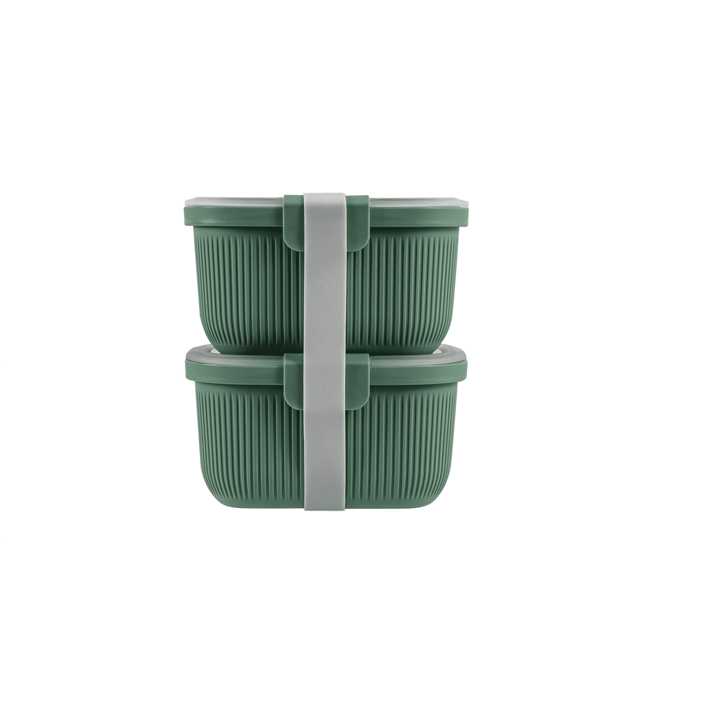 Mainstays Plastic Food Storage Bento Snack Container, Rectangle, Green, 19oz Capacity, Made for Portable Food Storage