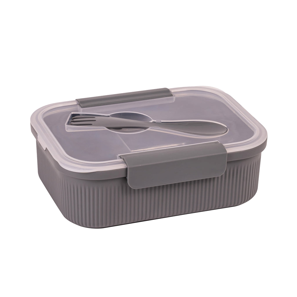 Mainstays Food Storage Bento Container, Rectangle, Gray, 42oz Capacity, A Practical Choice for School Lunches and Act...