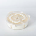 Mainstays Snackle Box, Lunch & Snack Container with lids, Plastic, Round, 5 Compartment , White, Well Suited to Hot o...