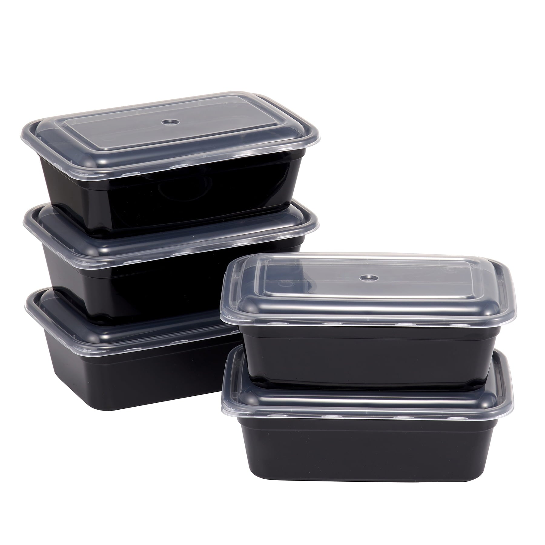 Mainstays 5-Pack Snack Meal Prep Containers with Lids, 3-Cup Capacity, BPA-Free, Microwave & Dishwasher Safe, Made fo...