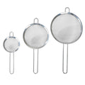 Mainstays 3 Pack Premium Stainless Steel Fine Mesh Strainers, 4", 6", and 8", Silver