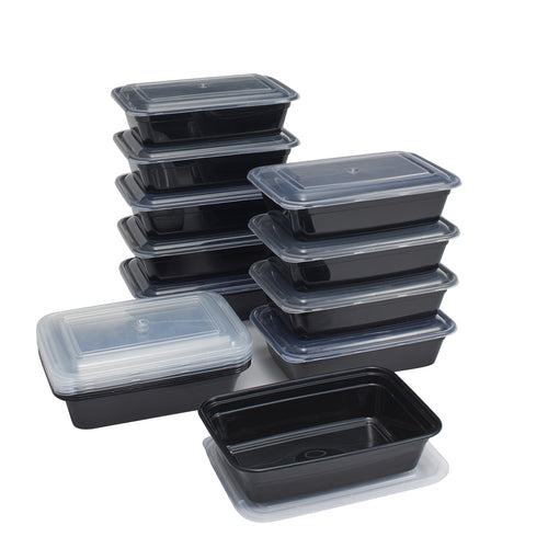 Mainstays 15-Pack Meal Prep Containers with Lids, BPA-Free, Leak-Resistant, Microwave and Dishwasher Safe, Stackable,...