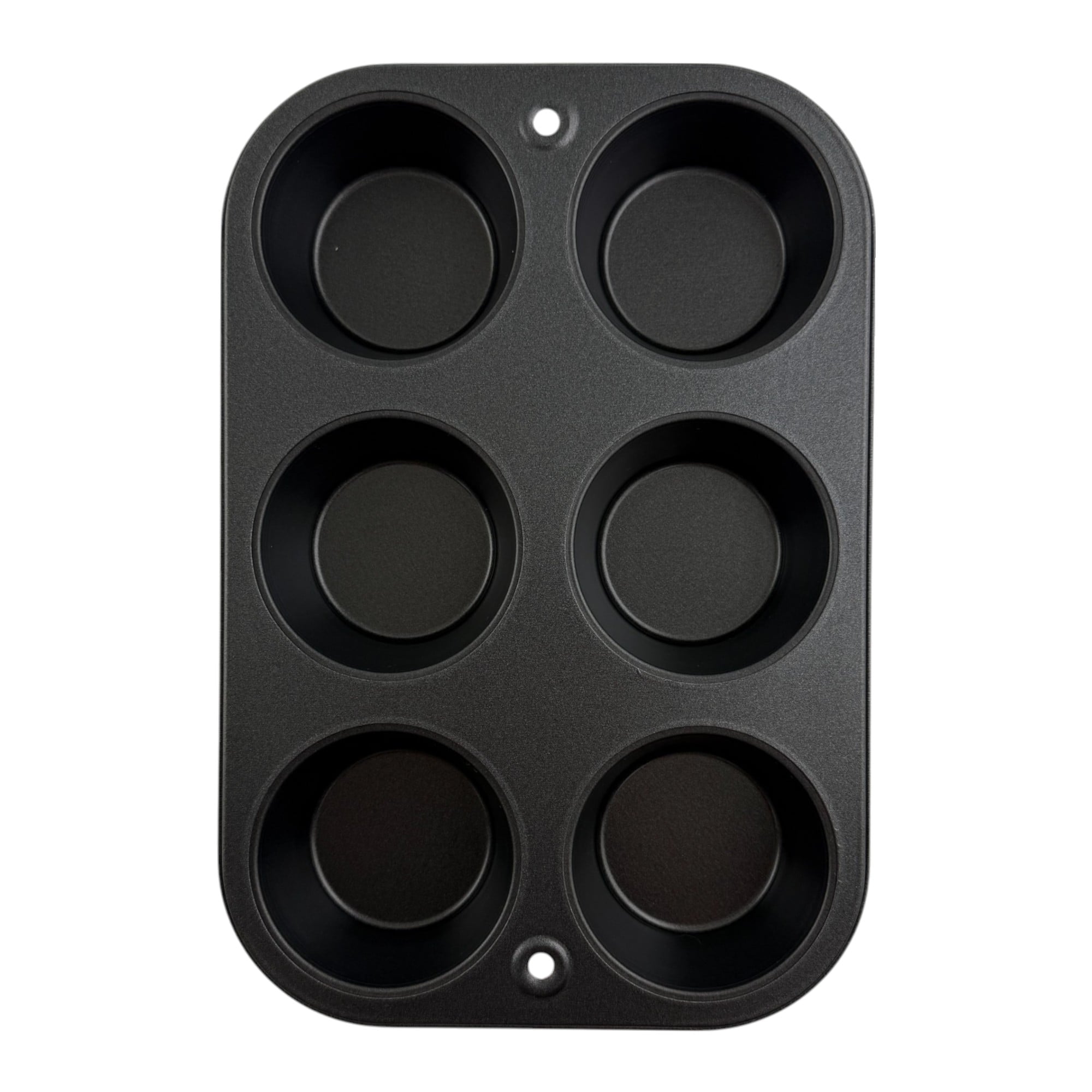 Mainstays 6-Cup Nonstick Steel Muffin Pan, 2.9" Cup, Gray, 1 Count