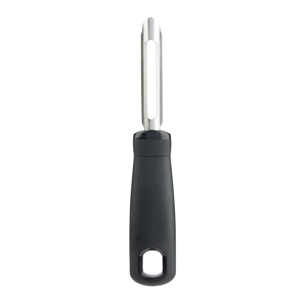 Mainstays 6in Stainless Steel Fruit and Vegetable Peeler, Black