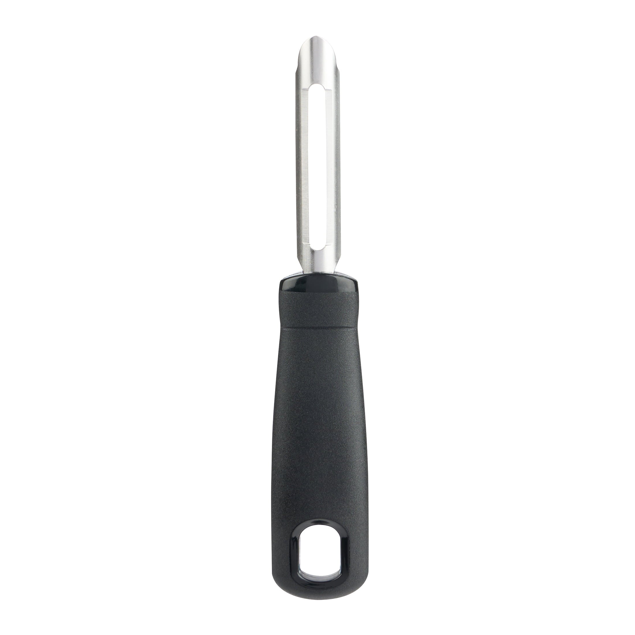 Mainstays 6in Stainless Steel Fruit and Vegetable Peeler, Black