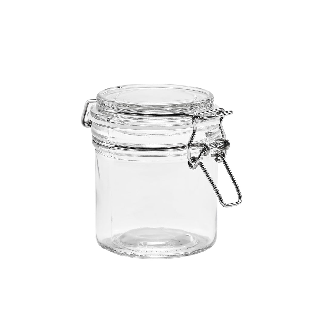 Mainstays 9.4 oz Glass Airtight Food Storage Jar Canister with Locking Lid, Kitchen Pantry Storage Container for Spic...
