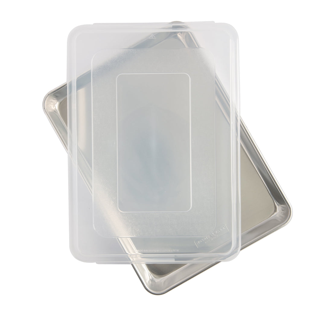 Naturals 2 Piece Aluminum Bakeware Set with 13” x 18” High Sided Half Sheet Pan and Lid