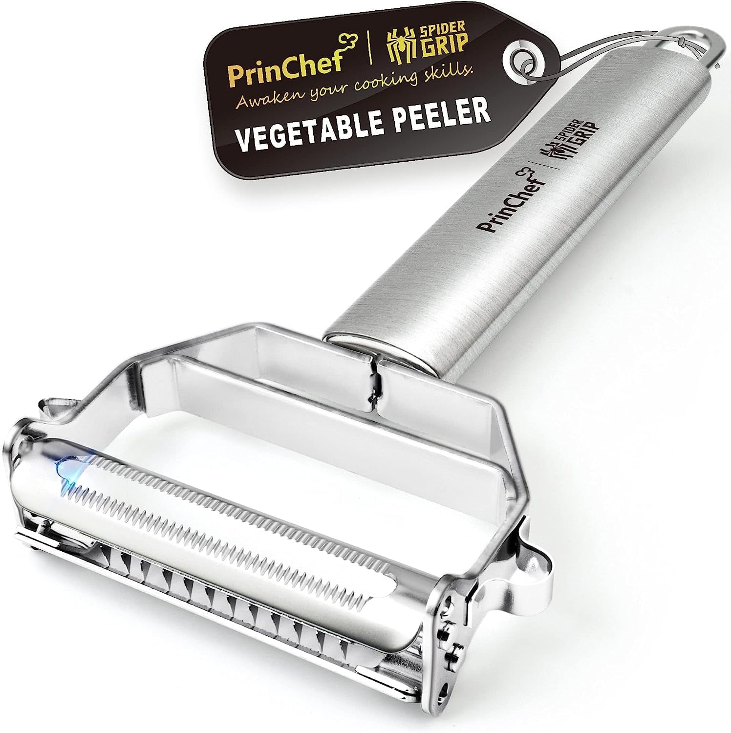 PrinChef Heavy Duty Vegetable Peeler, 3 in 1 Versatile Y Potato Peeler for Kitchen -Ultra Sharp Julienne Peeler with ...