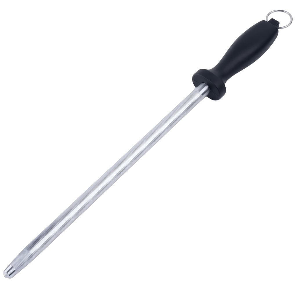 DEKEones 12 Inch Carbon Steel Black Sharpening Steel Knife Sharpeners