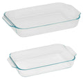 Pyrex Basics 2 Piece Bakeware Value Pack, 3qt and 2qt Oblongs