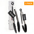 Qissep 2Pcs Kitchen Tongs for Cooking, Silicone Tongs for Cooking, Heat Resistant up to 600℉, Ideal for Kitchen Cooki...