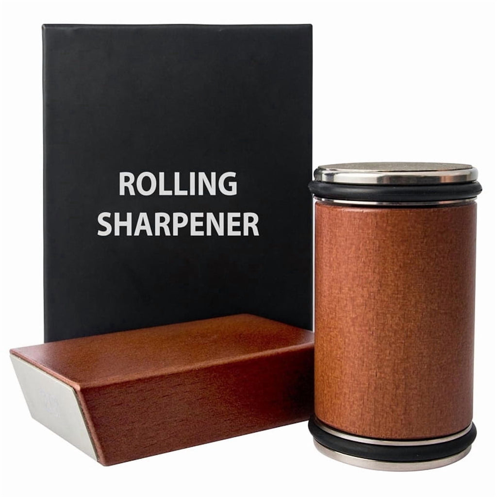 Rolling Knife Sharpener Kit with Diamonds and Ceramic for Steel of Any Hardness 15 and 20 Degree Magnetic Angle Knife...