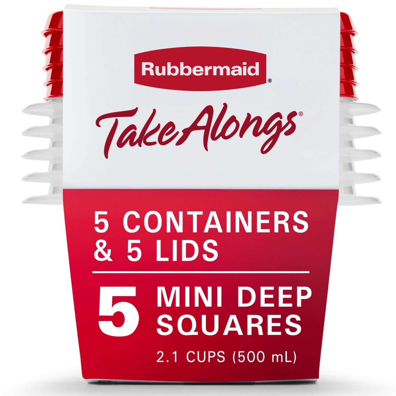 Rubbermaid 2.1 cups Clear Food Storage Container 5 pk