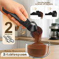 2pcs Scoop Funnel for Reusable Cup Refillable Pods - Mess-Free 2 TBSP Measuring Spoon for Ground , Protein Powder & T...