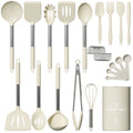 GPED Silicone Cooking Utensil Set, 30 Pcs Kitchen Utensils Set with Stainless Steel Handle, Food Grade Silicone Spatu...
