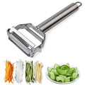 Stainless Steel Dual Blade Vegetable Peeler - Commercial Grade Julienne Cutter, Slicer, Shredder, Scraper - Fruit, Po...
