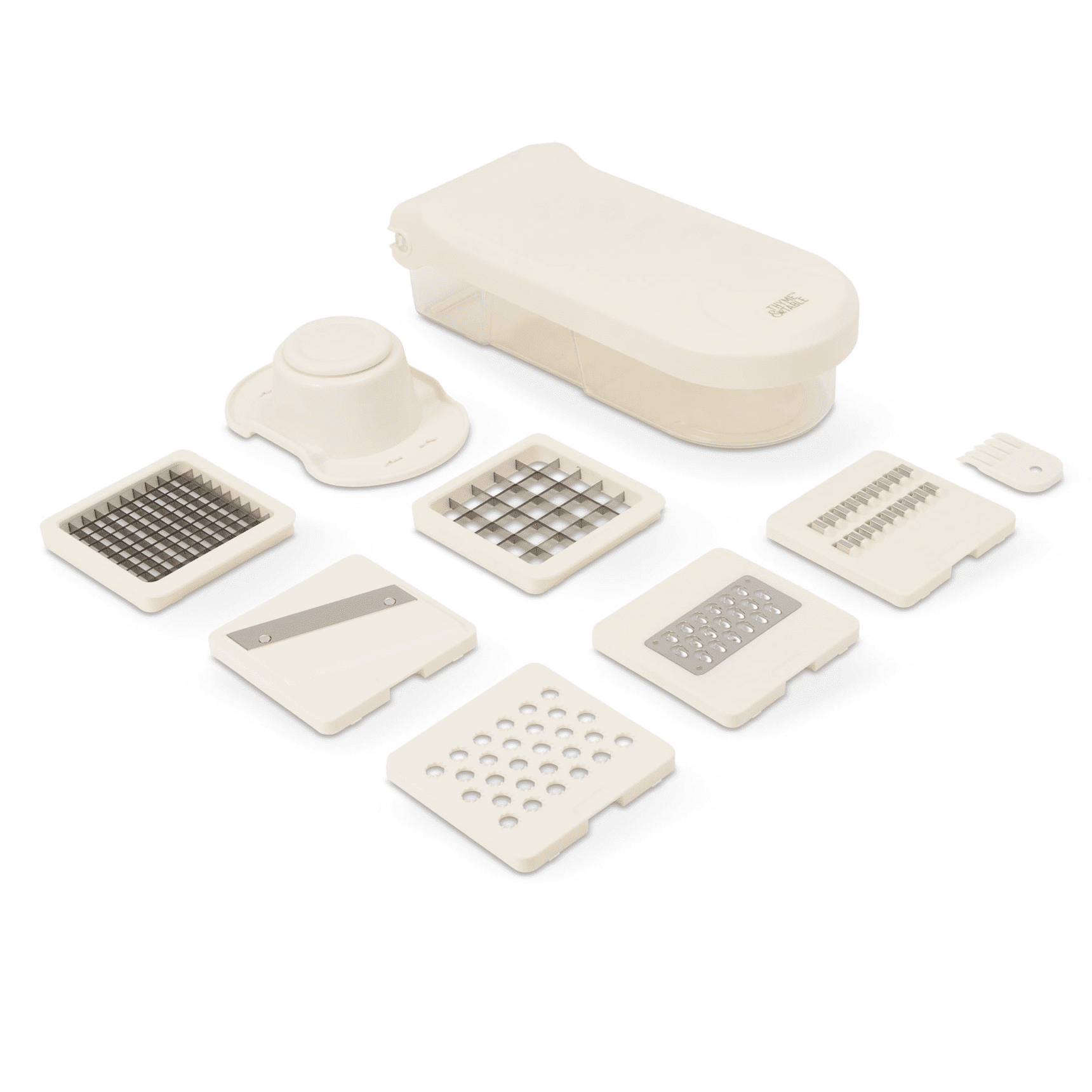 Thyme & Table 11-Piece Vegetable Chopper, Cream