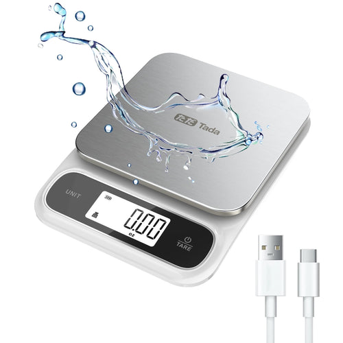 Tada 22 lb Food Kitchen Digital Scale with 0.05oz Precision IPX6 Waterproof, Type-C Charging, Ounces and Grams for We...