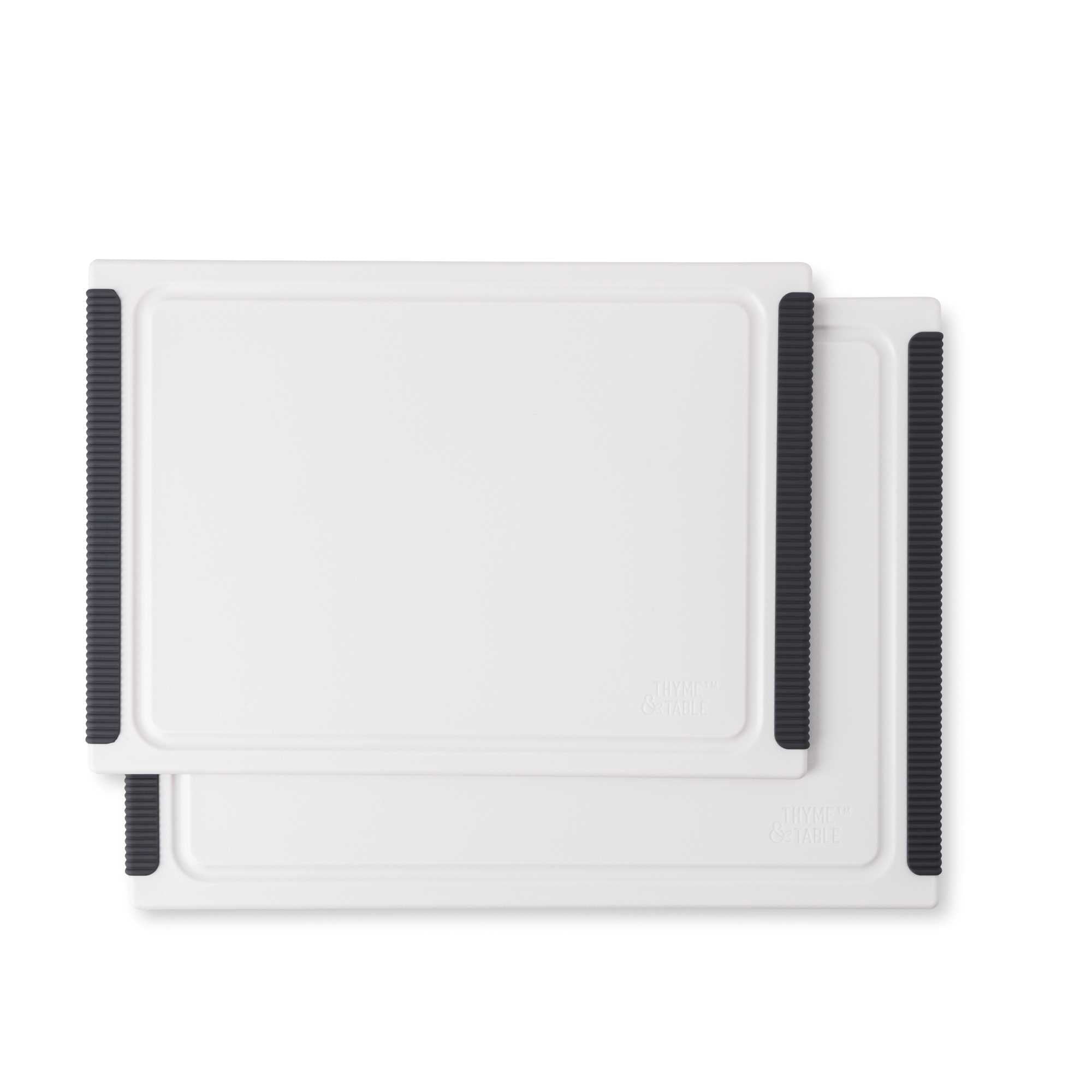 Thyme & Table 2 Piece Poly Cutting Boards White MD 10x14", LG 12x16"